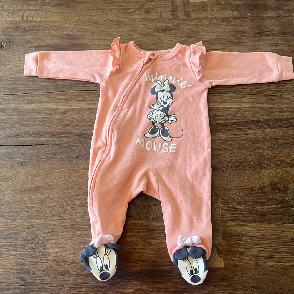 Disney Minnie Mouse Coral Kids Footie